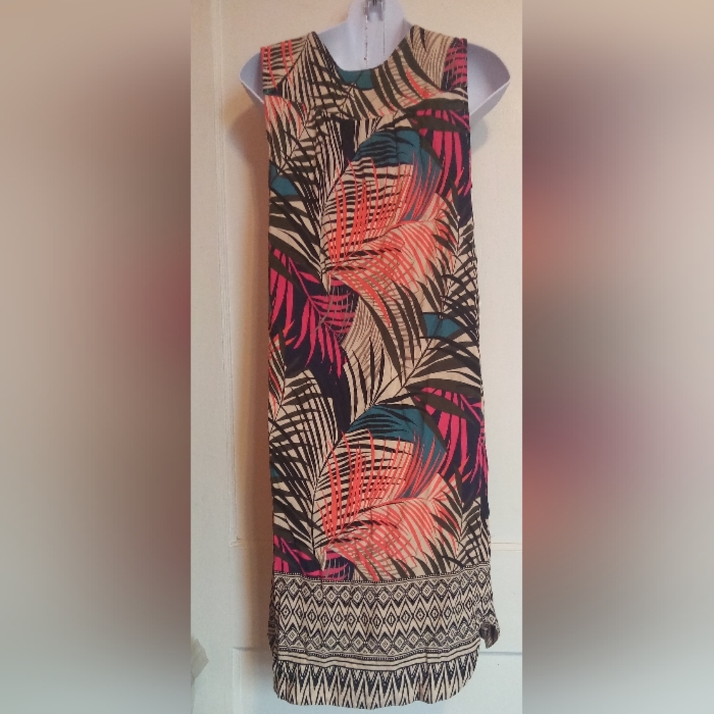 Time and Tru Tropical Print Midi Dress - Multicolor - Picture 3 of 6